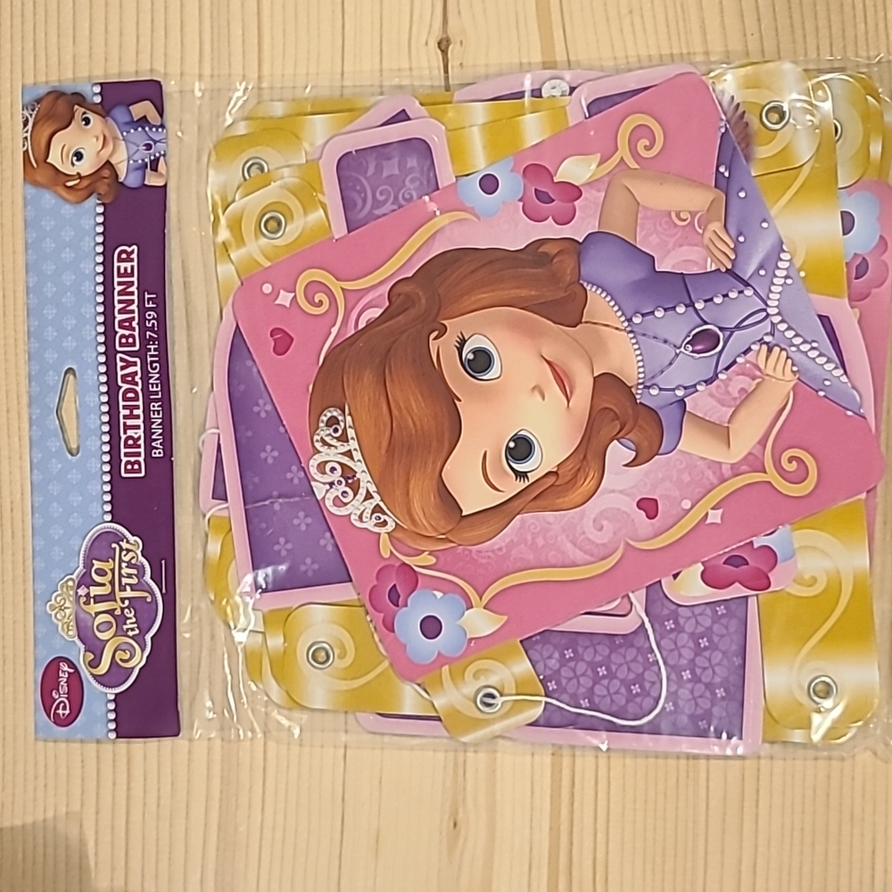 Sofia The First Birthday Banner